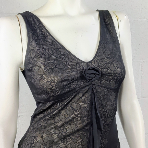 Heart Moon Star Y2K Black Sheer Midi Dress - Picture 2 of 7